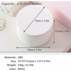 Devenirriche Small Tabletop Trash Can, Stylish Plastic Mini Desktop Kitchen Trash Can With Push Button Lid, Push Top Kitchen Trash Can Rubbish Waste Dustbin Desk Bin 2.5L (White) 9 Devenirriche Small Tabletop Trash Can, Stylish Plastic Mini Desktop Kitchen Trash Can With Push Button Lid, Push Top Kitchen Trash Can Rubbish Waste Dustbin Desk Bin 2.5L (White) -Vonshef shop 45562966 5