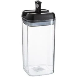 Argon Tableware Flip Lock Plastic Food Storage Containers - 1.2 Litre - Black - Pack Of 3 -Vonshef shop 45886572 4