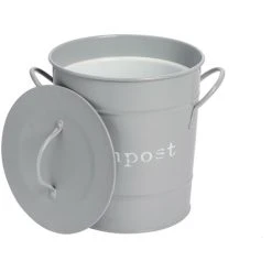 Harbour Housewares Vintage Metal Kitchen Compost Bin - Grey -Vonshef shop 45886759 4