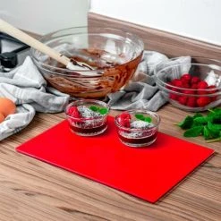 Harbour Housewares Glass Kitchen Chopping Board - 30 X 20cm - Red -Vonshef shop 45889134 5