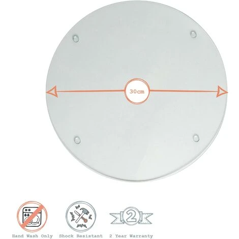 Harbour Housewares Round Glass Kitchen Chopping Board - 30cm - Black 3 Harbour Housewares Round Glass Kitchen Chopping Board - 30cm - Black - Image 3