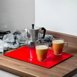 Harbour Housewares Glass Kitchen Chopping Board - 40 X 30cm - Red 5 Harbour Housewares Glass Kitchen Chopping Board - 40 X 30cm - Red -Vonshef shop 45891142 2