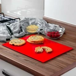 Harbour Housewares Glass Kitchen Chopping Board - 40 X 30cm - Red 7 Harbour Housewares Glass Kitchen Chopping Board - 40 X 30cm - Red -Vonshef shop 45891142 4