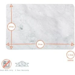 Argon Tableware Rectangle Marble Cheese Board - 30 X 20cm -Vonshef shop 45892580 3