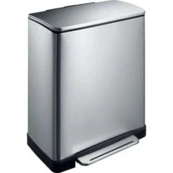 Step Bin E-Cube 28 L+18 L Silver EKO