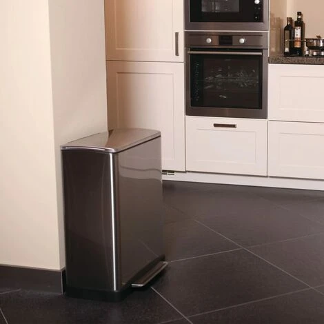Step Bin E-Cube 28 L+18 L Silver EKO 2 Step Bin E-Cube 28 L+18 L Silver EKO - Image 2