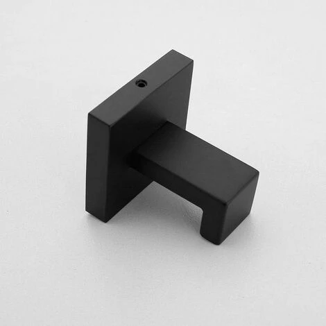 SOEKAVIA Wall Mounted Stainless Steel Bathroom Towel Hook Modern Black Towel Robe Luxury Bathroom Accessory.555556mm 4 SOEKAVIA Wall Mounted Stainless Steel Bathroom Towel Hook Modern Black Towel Robe Luxury Bathroom Accessory.555556mm - Image 4