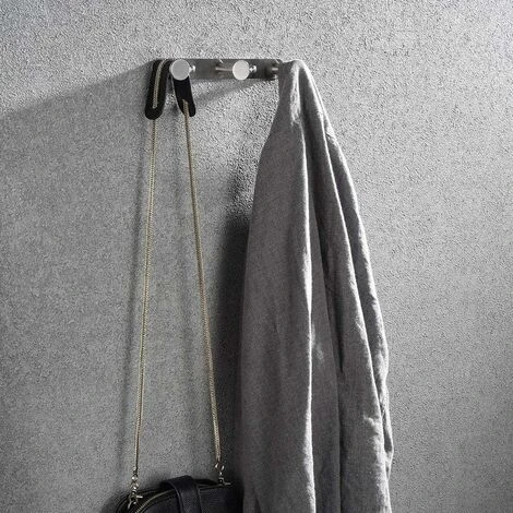 LITZEE Towel Hook Towel Hooks Coat Wall Hook Towel Rack Stainless Steel Bathroom Wall Hook Bathroom And Kitchen Hooks (Wall Mounted, 3 Brushed Hooks) 3 LITZEE Towel Hook Towel Hooks Coat Wall Hook Towel Rack Stainless Steel Bathroom Wall Hook Bathroom And Kitchen Hooks (Wall Mounted, 3 Brushed Hooks) - Image 3