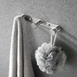 LITZEE Towel Hook Towel Hooks Coat Wall Hook Towel Rack Stainless Steel Bathroom Wall Hook Bathroom And Kitchen Hooks (Wall Mounted, 3 Brushed Hooks) 8 LITZEE Towel Hook Towel Hooks Coat Wall Hook Towel Rack Stainless Steel Bathroom Wall Hook Bathroom And Kitchen Hooks (Wall Mounted, 3 Brushed Hooks) -Vonshef shop 48226380 4