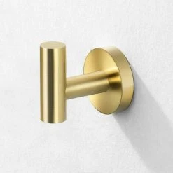 LITZEE Towel Rack Bathroom Stainless Steel SUS304 Wall Hooks Coat Rack Kitchen Rack, Brushed Brass -Vonshef shop 48226749 2