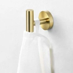 LITZEE Towel Rack Bathroom Stainless Steel SUS304 Wall Hooks Coat Rack Kitchen Rack, Brushed Brass -Vonshef shop 48226749 3