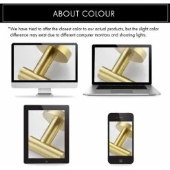 LITZEE Towel Rack Bathroom Stainless Steel SUS304 Wall Hooks Coat Rack Kitchen Rack, Brushed Brass -Vonshef shop 48226749 5