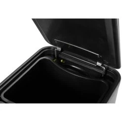 Pedal Bin Ecoslim 2x20 L Matte Silver EKO -Vonshef shop 49304470 5