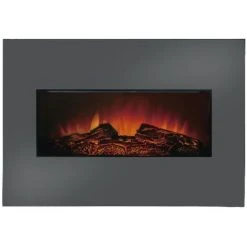 Innocenti ART90013 26 Inch Wall Mounted Electric Fire Lava Grey