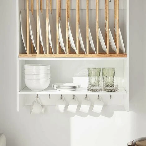 SoBuy Wall Mounted Kitchen Plate Cup Rack,KCR09-W 4 SoBuy Wall Mounted Kitchen Plate Cup Rack,KCR09-W - Image 4
