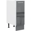 IMPACT FURNITURE 300 Kitchen Base Unit Cabinet Cupboard 30cm Grey High Gloss Soft Close 1 Door Luxe