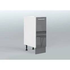 Alternative view of IMPACT FURNITURE 300 Kitchen Base Unit Cabinet Cupboard 30cm Grey High Gloss Soft Close 1 Door Luxe
