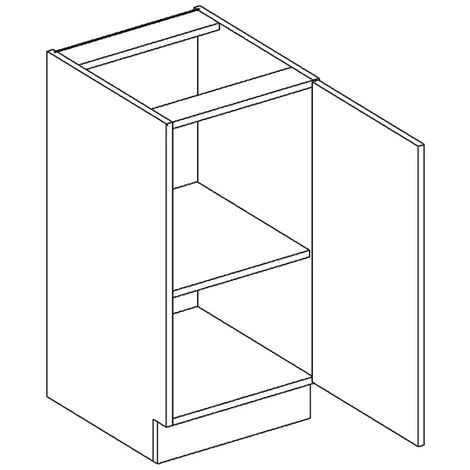 IMPACT FURNITURE 300 Kitchen Base Unit Cabinet Cupboard 30cm Grey High Gloss Soft Close 1 Door Luxe 3 IMPACT FURNITURE 300 Kitchen Base Unit Cabinet Cupboard 30cm Grey High Gloss Soft Close 1 Door Luxe - Image 3