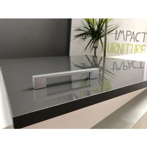 IMPACT FURNITURE 900 Kitchen Corner Base Unit Cabinet Cupboard L Shape Grey Gloss 90 X 90 Cm Luxe 3 IMPACT FURNITURE 900 Kitchen Corner Base Unit Cabinet Cupboard L Shape Grey Gloss 90 X 90 Cm Luxe - Image 3