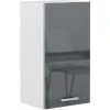 IMPACT FURNITURE 400 Kitchen Wall Unit 40cm Grey Gloss Cabinet 1 Door Cupboard Soft Close Luxe