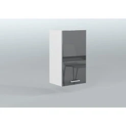 IMPACT FURNITURE 400 Kitchen Wall Unit 40cm Grey Gloss Cabinet 1 Door Cupboard Soft Close Luxe -Vonshef shop 50150201 2