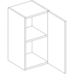 IMPACT FURNITURE 400 Kitchen Wall Unit 40cm Grey Gloss Cabinet 1 Door Cupboard Soft Close Luxe -Vonshef shop 50150201 3