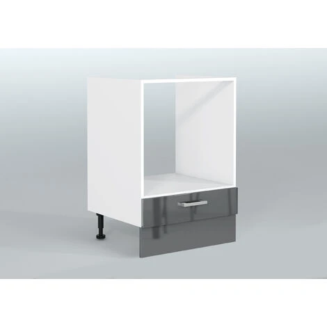 IMPACT FURNITURE 600 Kitchen Unit Oven Housing Cabinet Cupboard Grey Gloss 60cm Soft Close Luxe 2 IMPACT FURNITURE 600 Kitchen Unit Oven Housing Cabinet Cupboard Grey Gloss 60cm Soft Close Luxe - Image 2