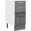 IMPACT FURNITURE 400 Kitchen Unit Base Cabinet 40 Cupboard Grey Gloss Soft Close Door Drawer Luxe