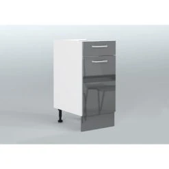 IMPACT FURNITURE 400 Kitchen Unit Base Cabinet 40 Cupboard Grey Gloss Soft Close Door Drawer Luxe -Vonshef shop 50150212 2