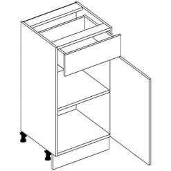 IMPACT FURNITURE 400 Kitchen Unit Base Cabinet 40 Cupboard Grey Gloss Soft Close Door Drawer Luxe -Vonshef shop 50150212 3