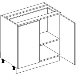 IMPACT FURNITURE 1000 Kitchen Base Unit Cabinet Cupboard 100cm Grey High Gloss Soft Close 2 Door Luxe 7 IMPACT FURNITURE 1000 Kitchen Base Unit Cabinet Cupboard 100cm Grey High Gloss Soft Close 2 Door Luxe -Vonshef shop 50150213 3
