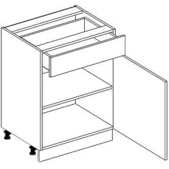 IMPACT FURNITURE 600 Kitchen Base Unit Cabinet Cupboard 60cm Grey Gloss Soft Close Door Drawer Luxe 7 IMPACT FURNITURE 600 Kitchen Base Unit Cabinet Cupboard 60cm Grey Gloss Soft Close Door Drawer Luxe -Vonshef shop 50150253 3
