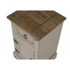MERCERS FURNITURE Corona Grey Wax Narrow Pot Cupboard -Vonshef shop 50409640 3