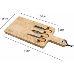 Blackmoor 62729 Cheeseboard And Knife Set / Crafted From Eco-Friendly Bamboo / Features 3 Stainless Steel Knives / Magnetic Knife Storage Grooves / Hard-Wearing / Non-Porous / Wipe Clean After Use 9 Blackmoor 62729 Cheeseboard And Knife Set / Crafted From Eco-Friendly Bamboo / Features 3 Stainless Steel Knives / Magnetic Knife Storage Grooves / Hard-Wearing / Non-Porous / Wipe Clean After Use -Vonshef shop 50756219 5