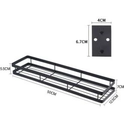 Livingandhome 50CM Wall Mounted Metal Herb Spice Jar Holder -Vonshef shop 51651276 5