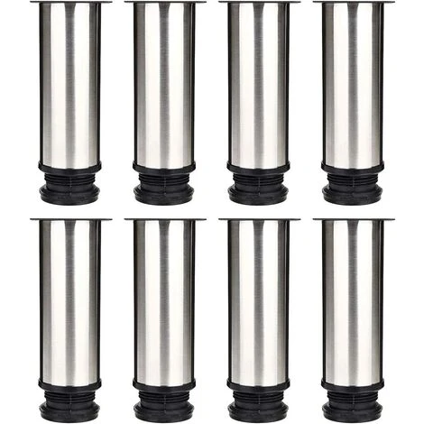 Langray Set Of 8 ASelected Furniture Legs, Adjustable Kitchen Legs 50 Mm / Height 150 Mm Round Metal Stainless Steel Sofa Leg Table Feet 1 Langray Set Of 8 ASelected Furniture Legs, Adjustable Kitchen Legs 50 Mm / Height 150 Mm Round Metal Stainless Steel Sofa Leg Table Feet