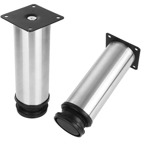 Langray Set Of 8 ASelected Furniture Legs, Adjustable Kitchen Legs 50 Mm / Height 150 Mm Round Metal Stainless Steel Sofa Leg Table Feet 2 Langray Set Of 8 ASelected Furniture Legs, Adjustable Kitchen Legs 50 Mm / Height 150 Mm Round Metal Stainless Steel Sofa Leg Table Feet - Image 2