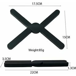 LangRay Trivet, Foldable Trivet, 3-piece Silicone Pot Coasters, Washable Thermal Insulation, Space Saving (3) -Vonshef shop 51800406 2