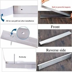 Langray Magnetic Knife Holder For Wall, 16 Inch Knife Magnetic Strip, Stainless Steel Magnetic Knife Strip Bar Rack Block For Kitchen Utensil Holder, Art Supply Organizer & Tool Holder -Vonshef shop 51803046 5