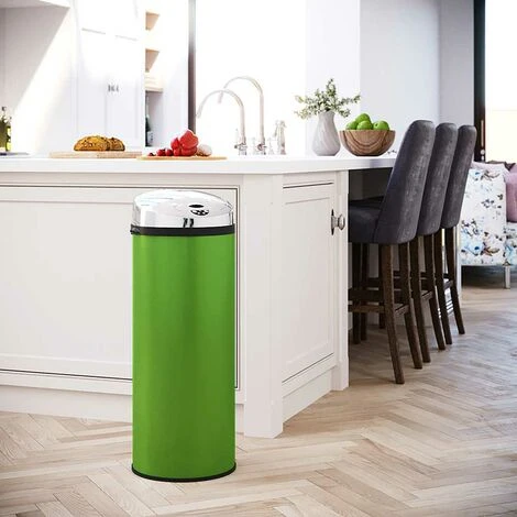 Inmotion 50L Fern Green Stainless Steel Auto Sensor Kitchen Waste Dust Bin 1 Inmotion 50L Fern Green Stainless Steel Auto Sensor Kitchen Waste Dust Bin