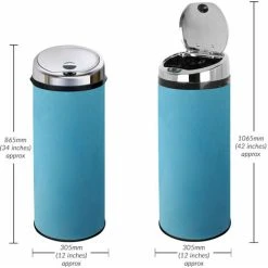 Inmotion 50L Blue Stainless Steel Auto Sensor Kitchen Waste Dust Bin 7 Inmotion 50L Blue Stainless Steel Auto Sensor Kitchen Waste Dust Bin -Vonshef shop 53723526 3