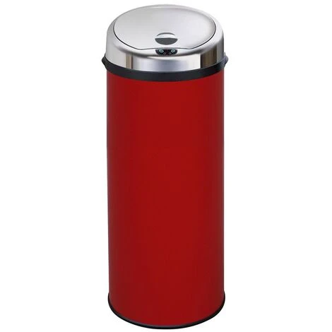 Inmotion 50L Red Stainless Steel Auto Sensor Kitchen Waste Dust Bin 2 Inmotion 50L Red Stainless Steel Auto Sensor Kitchen Waste Dust Bin - Image 2