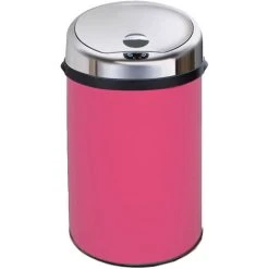 Inmotion 30L Pink Stainless Steel Auto Sensor Kitchen Waste Dust Bin