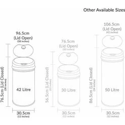 Inmotion 42L Purple Stainless Steel Auto Sensor Kitchen Waste Dust Bin 6 Inmotion 42L Purple Stainless Steel Auto Sensor Kitchen Waste Dust Bin -Vonshef shop 53724982 3