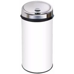 Inmotion 42L White Stainless Steel Auto Sensor Kitchen Waste Dust Bin