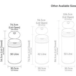 Inmotion 30L Chrome Stainless Steel Auto Sensor Kitchen Waste Dust Bin 6 Inmotion 30L Chrome Stainless Steel Auto Sensor Kitchen Waste Dust Bin -Vonshef shop 53724988 3
