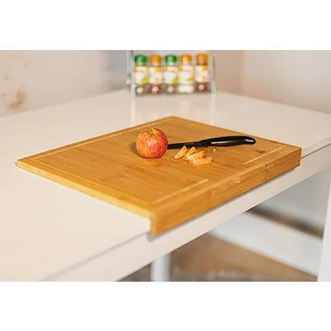 MARCO PAUL Chopping Board With Counter Edge Wooden Cutting Board Serving Board 1 MARCO PAUL Chopping Board With Counter Edge Wooden Cutting Board Serving Board