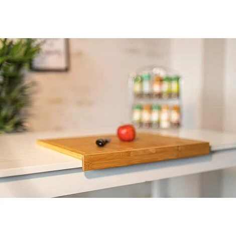MARCO PAUL Chopping Board With Counter Edge Wooden Cutting Board Serving Board 2 MARCO PAUL Chopping Board With Counter Edge Wooden Cutting Board Serving Board - Image 2