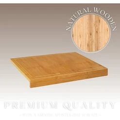 MARCO PAUL Chopping Board With Counter Edge Wooden Cutting Board Serving Board 7 MARCO PAUL Chopping Board With Counter Edge Wooden Cutting Board Serving Board -Vonshef shop 53963264 3
