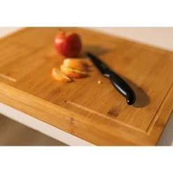 MARCO PAUL Chopping Board With Counter Edge Wooden Cutting Board Serving Board 8 MARCO PAUL Chopping Board With Counter Edge Wooden Cutting Board Serving Board -Vonshef shop 53963264 4